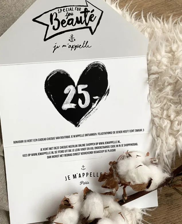 Cadeau Cheque € 25,-