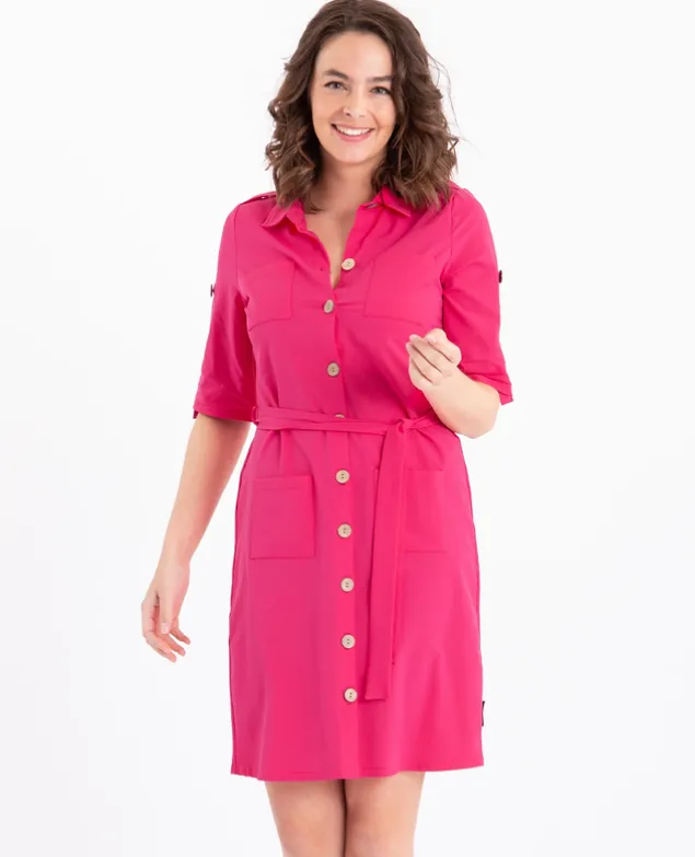 Shirt Dress Travel Pockets