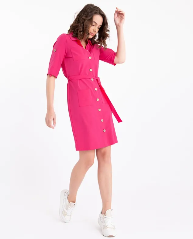 Shirt Dress Travel Pockets
